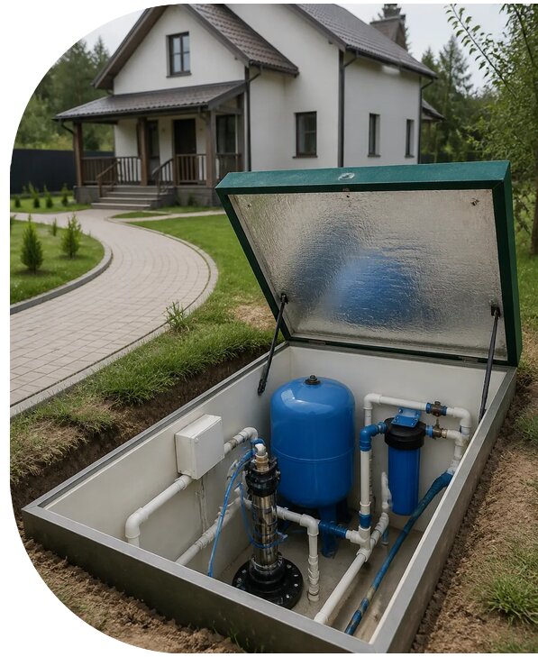 Автономное водоснабжение дома в Коркине от 155715 р. | АПаруса-Крк